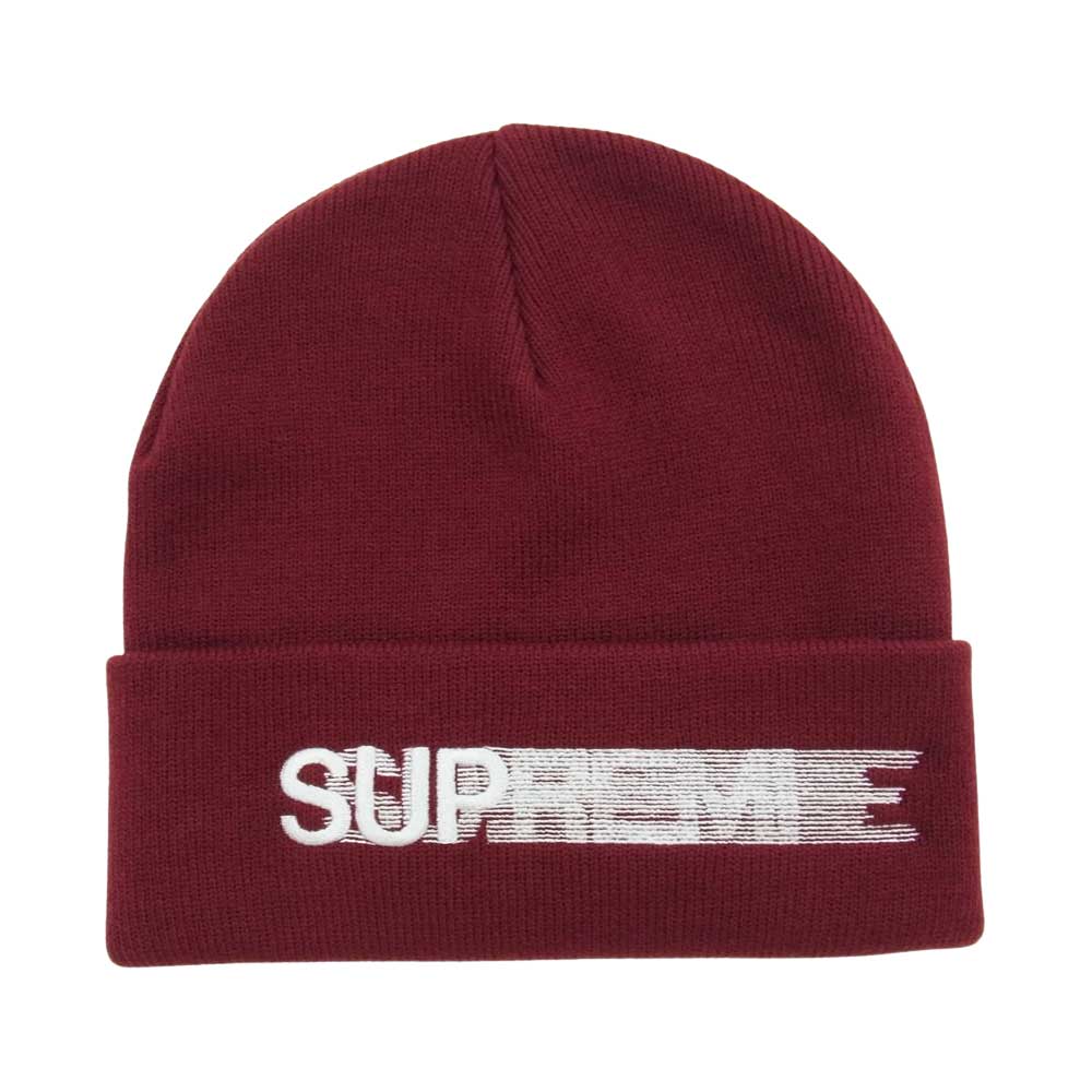 Supreme シュプリーム 23SS motion logo beanie モーションロゴ ビーニー ニットキャップ ワインレッド系【新古品】【未使用】【中古】