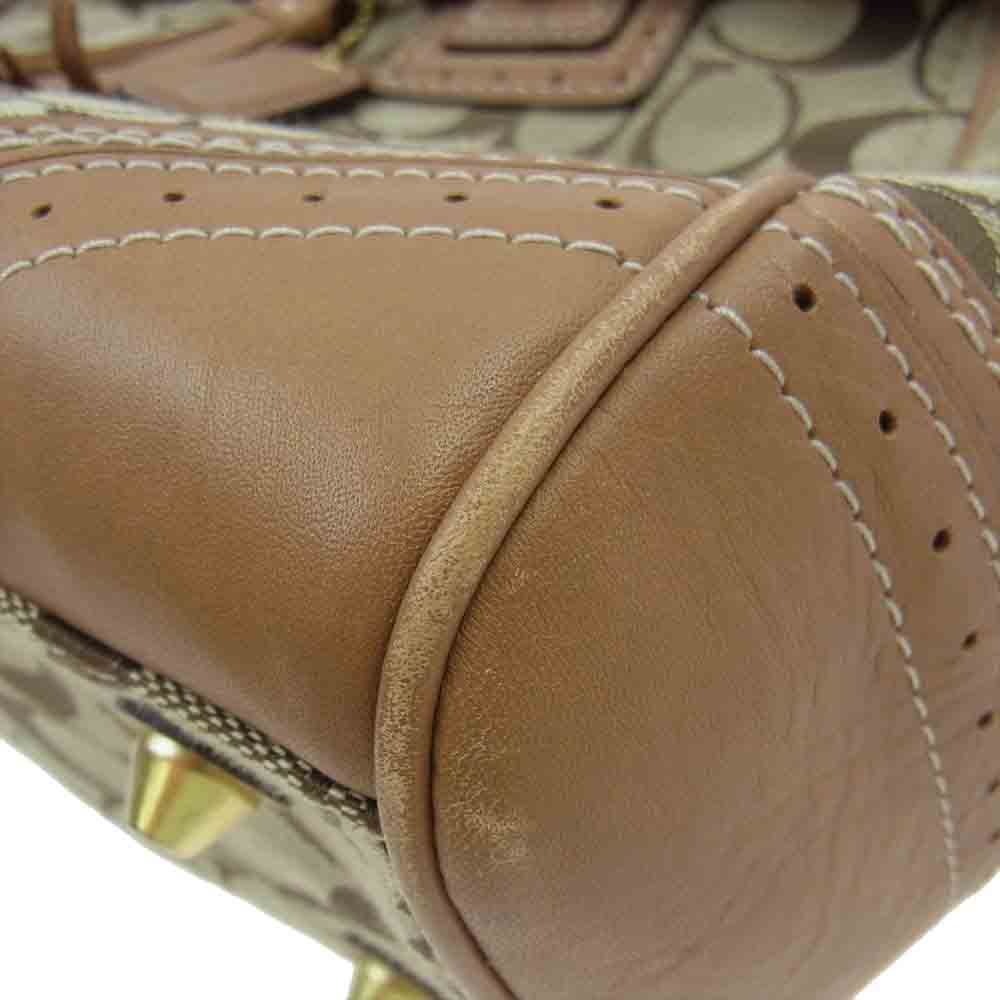 COACH コーチ  F10508 シグネチャー キャンバス レザー トートバッグ マルチカラー系【中古】