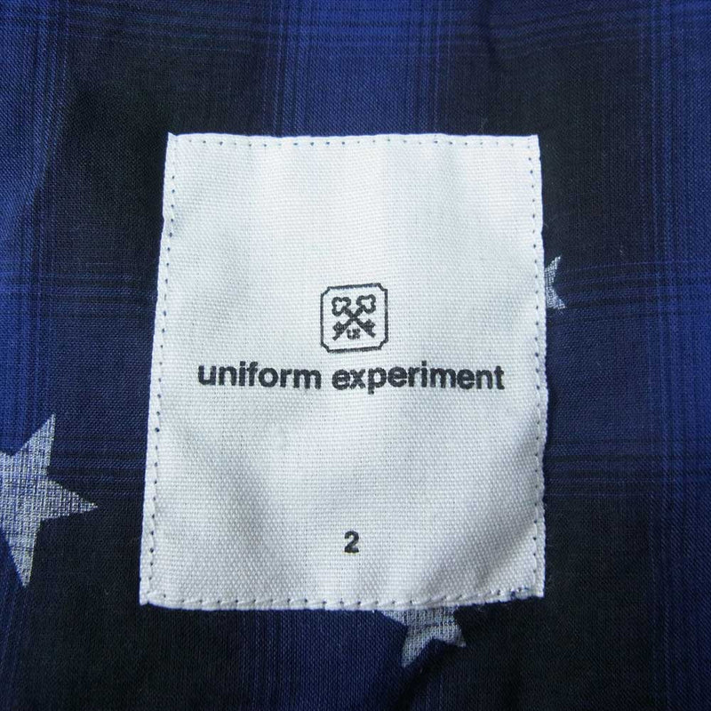 uniform experiment ユニフォームエクスペリメント UE-167072 フルオーバー シャツ ネイビー系 2【中古】