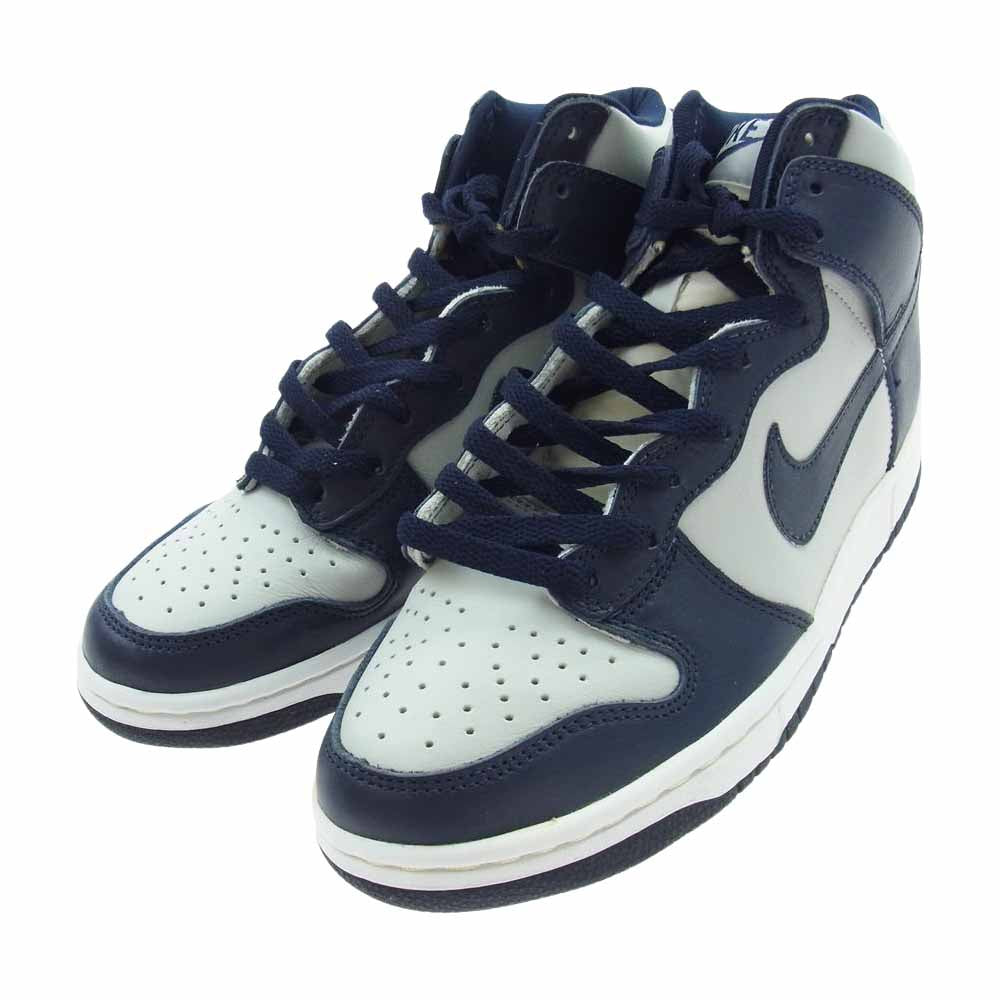 NIKE ナイキ 630335-041 99年製 復刻 DUNK HIGH LIGHT ZEN GREY ジョージタウン大学 ダンク ハイ ライトゼングレー スニーカー ネイビー系 グレー系 26cm【極上美品】【中古】