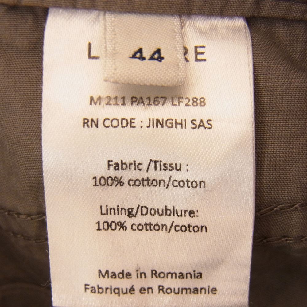 ルメール 21SS M211 PA167 LF288 Taupe Tapered 5 Pocket Trousers トープ テーパード 5ポケット チノ トラウザー パンツ グレー系 44【中古】