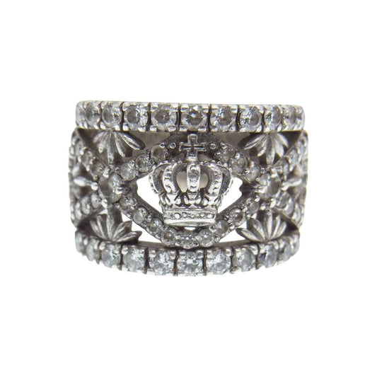 Justin Davis ジャスティンデイビス クラウン ストーン リング シルバー系 約11号【中古】