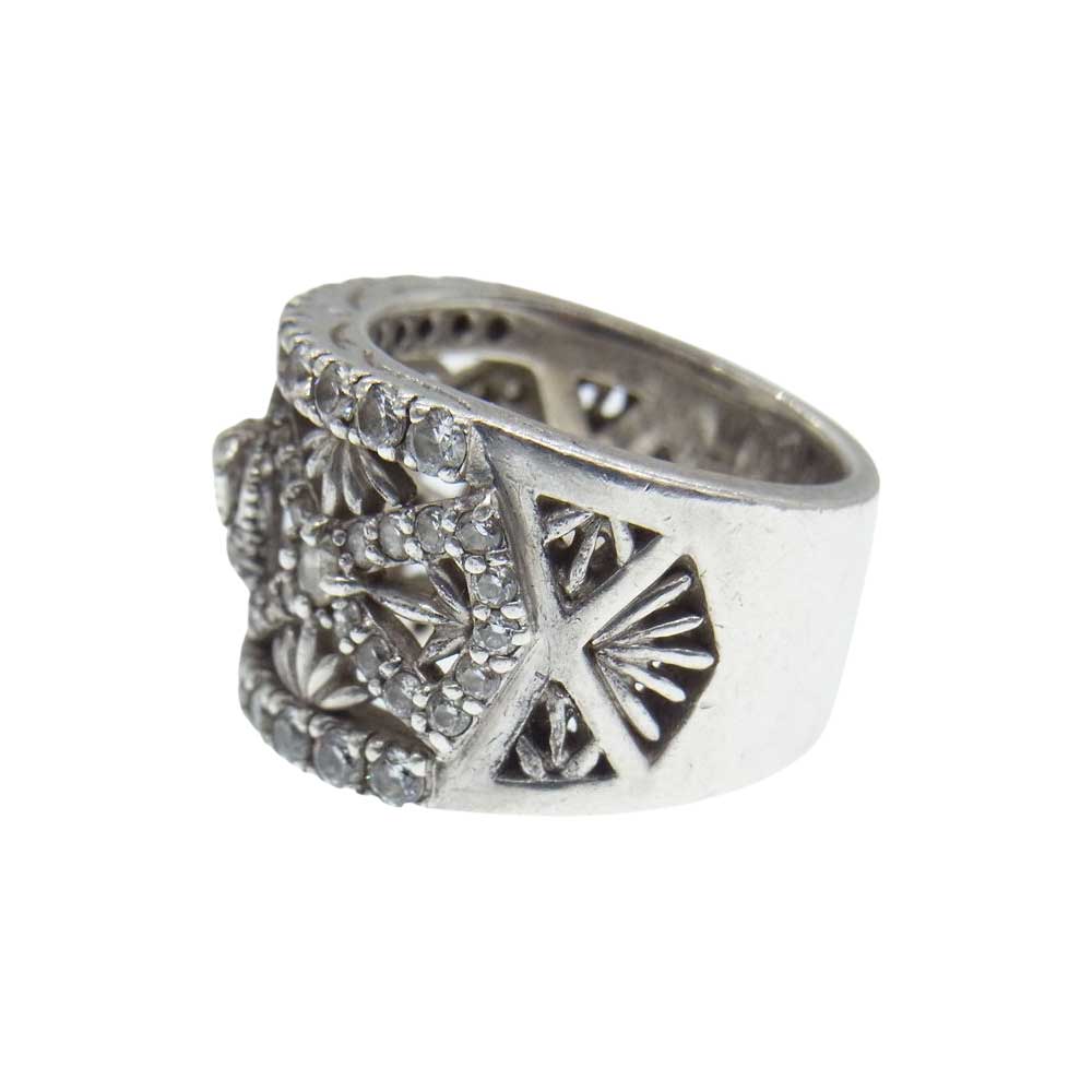 Justin Davis ジャスティンデイビス クラウン ストーン リング シルバー系 約11号【中古】