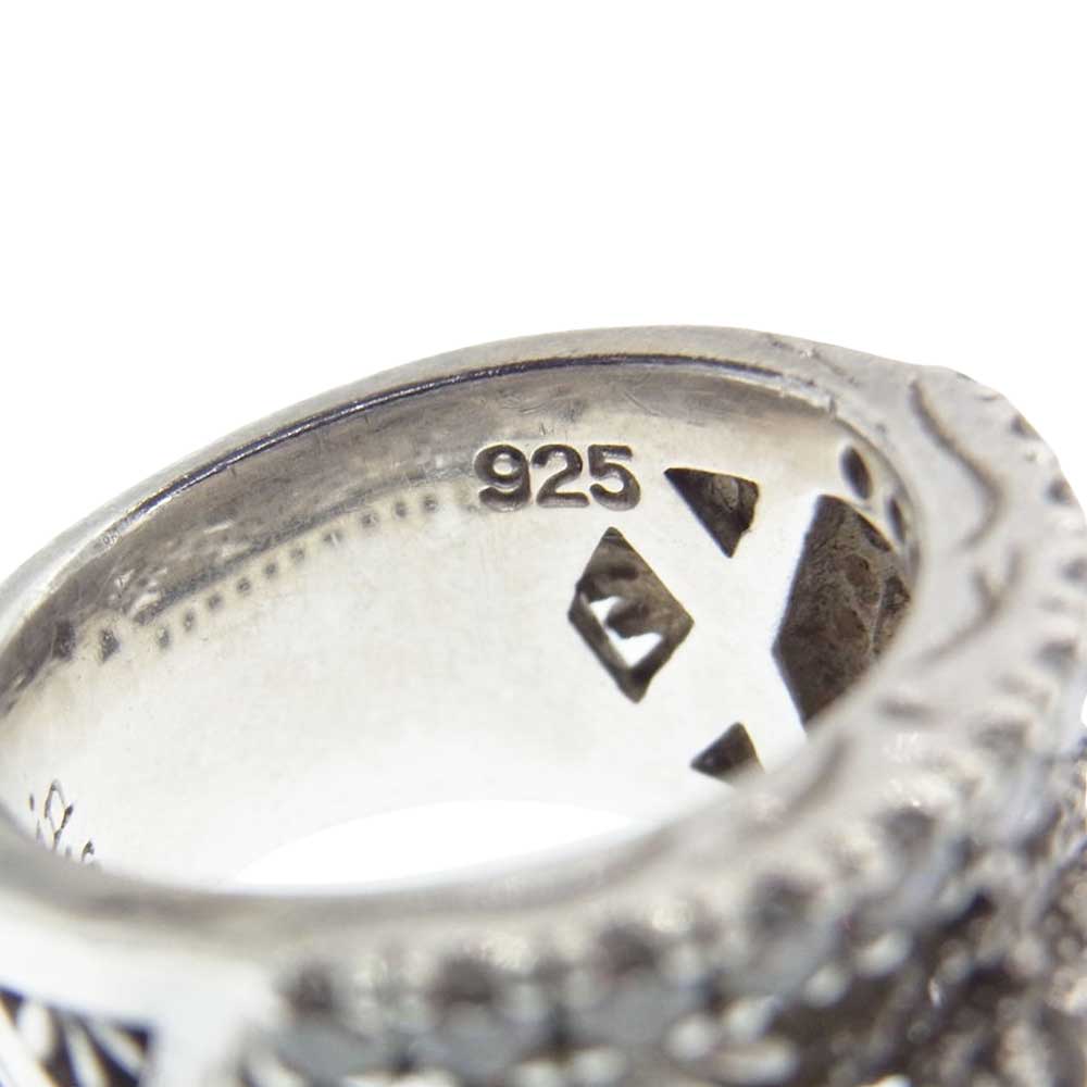 Justin Davis ジャスティンデイビス クラウン ストーン リング シルバー系 約11号【中古】