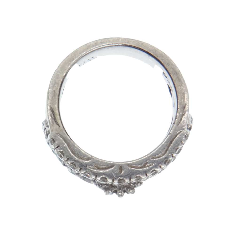 Justin Davis ジャスティンデイビス クラウン ストーン リング シルバー系 約11号【中古】