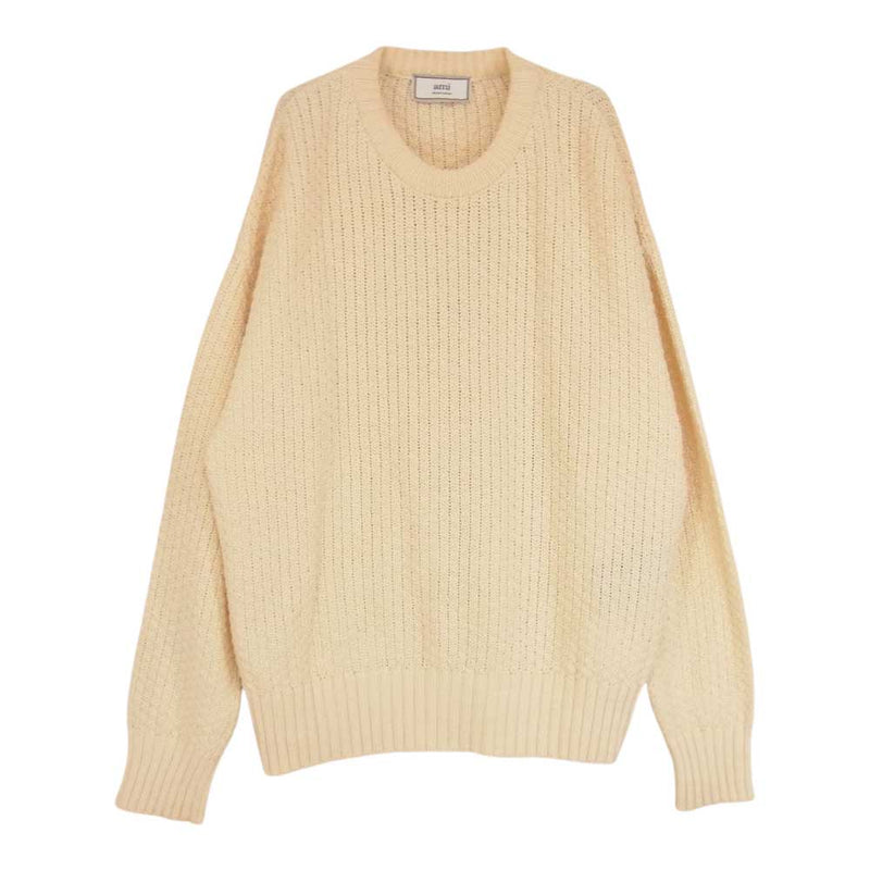 アミアレクサンドレマテュッシ A19K003 Oversize crewneck sweater クルーネック ニット  オフホワイト系 S【中古】