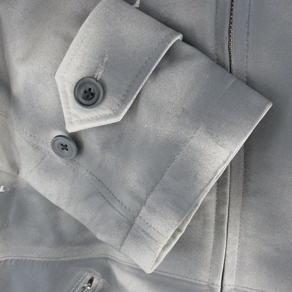 ヨーク 23SS YK23SS0456B-WM 吾亦紅 ワレモコウ GARDEN ガーデン 別注 GOAT LEATHER ZIP BLOUSON SP ゴートレザー ブルゾン グレー系 2【中古】