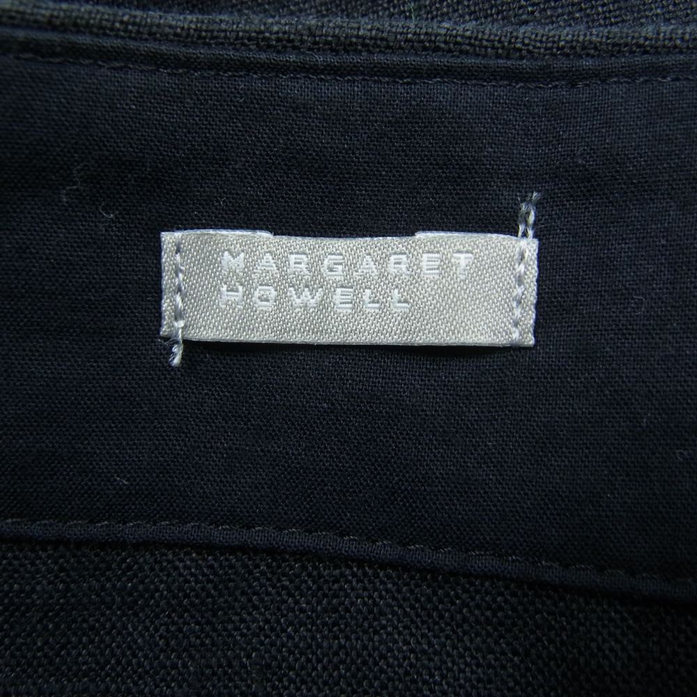 MARGARET HOWELL マーガレットハウエル リネン ワンピース 半袖 ブラック ブラック系 F【中古】
