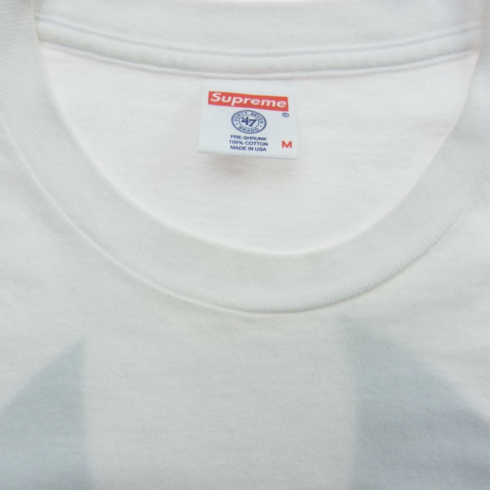 Supreme シュプリーム 15SS × New York Yankees Box Logo Tee ニューヨークヤンキース ボックスロゴ プリント 半袖 Tシャツ ホワイト系 M【中古】