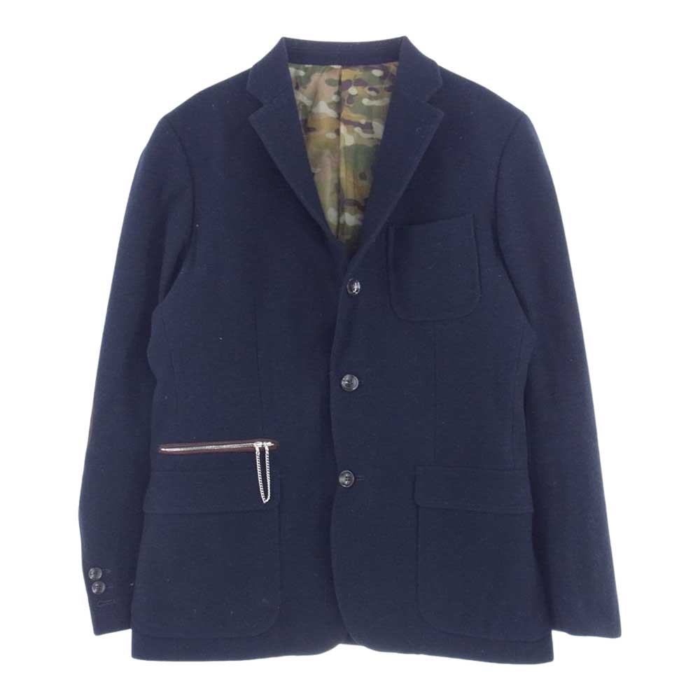 SOPHNET. ソフネット SOPH-134006 BRITISH TWEED 3 BUTTON JACKET ブリティッシュ ツイード 3B ジャケット ダークネイビー系 M【中古】