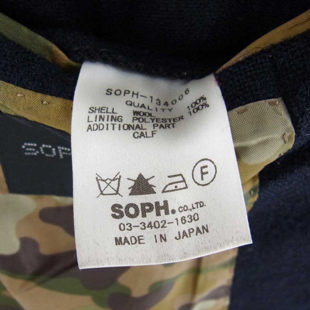 SOPHNET. ソフネット SOPH-134006 BRITISH TWEED 3 BUTTON JACKET ブリティッシュ ツイード 3B ジャケット ダークネイビー系 M【中古】