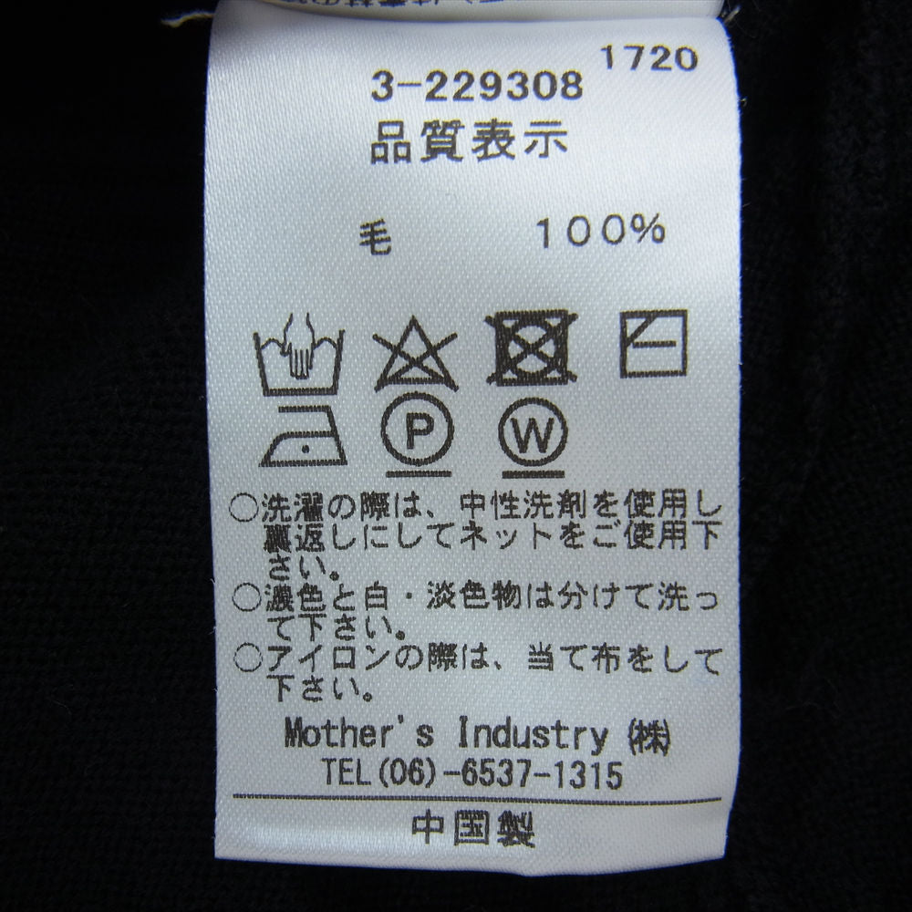 ミズイロインド 3-229308 タートルネック ポンチョ ブラック系【中古】