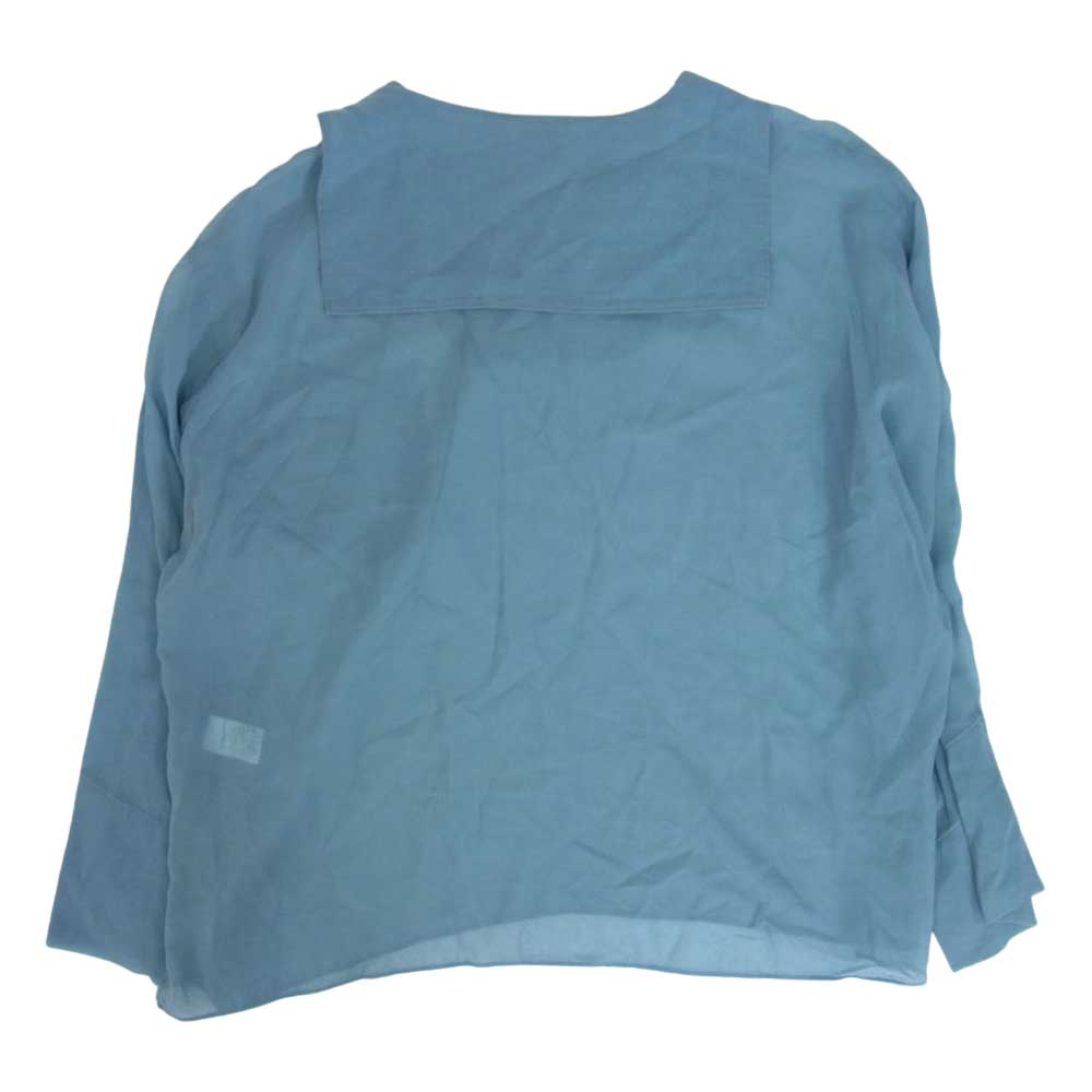 ロク SHEER SAILOR COLLAR BLOUSE セーラー カラー ブラウス ブルー系 36【中古】