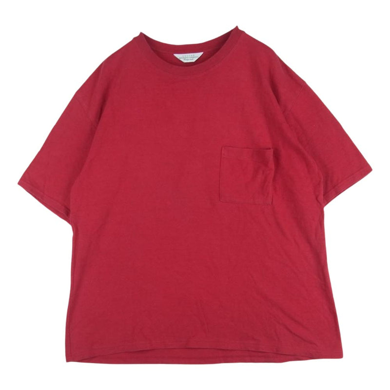 UNUSED アンユーズド US1368 BIG POCKET TEE ビッグ ポケット Tシャツ オーバーサイズ コットン 日本製 レッド系 2【中古】