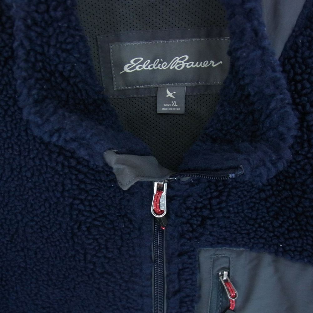 Eddie Bauer エディー・バウアー フリース ジャケット ネイビー系 XL【中古】