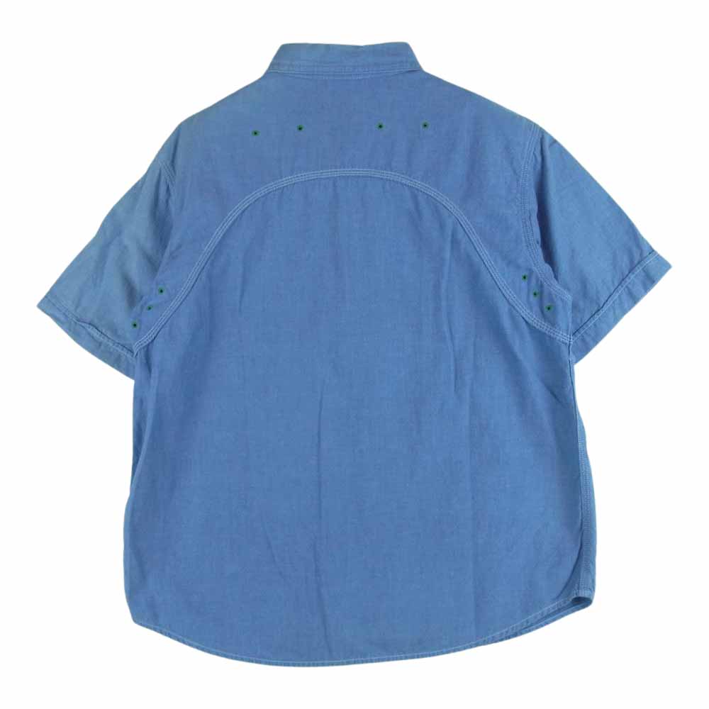 TENDERLOIN テンダーロイン T-CHAMBRAY SHT S/S シャンブレー 半袖 シャツ コットン 日本製 インディゴブルー系 S【中古】