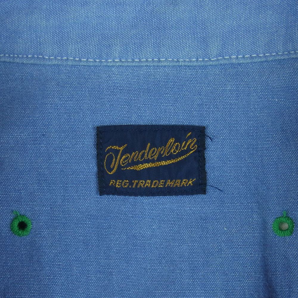 TENDERLOIN テンダーロイン T-CHAMBRAY SHT S/S シャンブレー 半袖 シャツ コットン 日本製 インディゴブルー系 S【中古】
