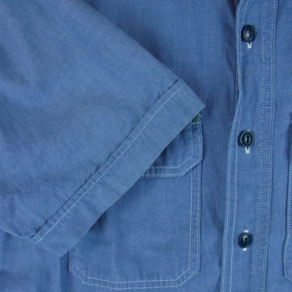 TENDERLOIN テンダーロイン T-CHAMBRAY SHT S/S シャンブレー 半袖 シャツ コットン 日本製 インディゴブルー系 S【中古】