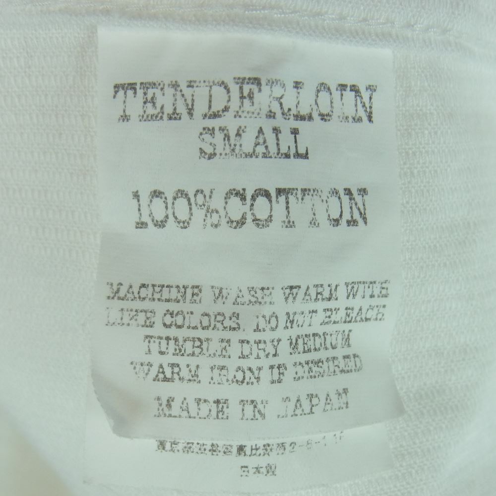 TENDERLOIN テンダーロイン T-G.S SHT PIQUE ピケ 半袖 ワーク シャツ コットン 日本製 ホワイト系 S【中古】
