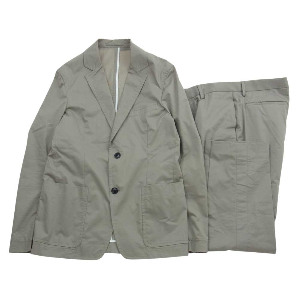 TOMORROWLAND トゥモローランド 63-07-71-07104 63-07-71-04104 テーラードジャケット パンツ セットアップ ベージュ系 44 46パンツ【中古】