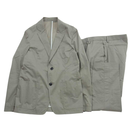 TOMORROWLAND トゥモローランド 63-07-71-07104 63-07-71-04104 テーラードジャケット パンツ セットアップ ベージュ系 44 46パンツ【中古】