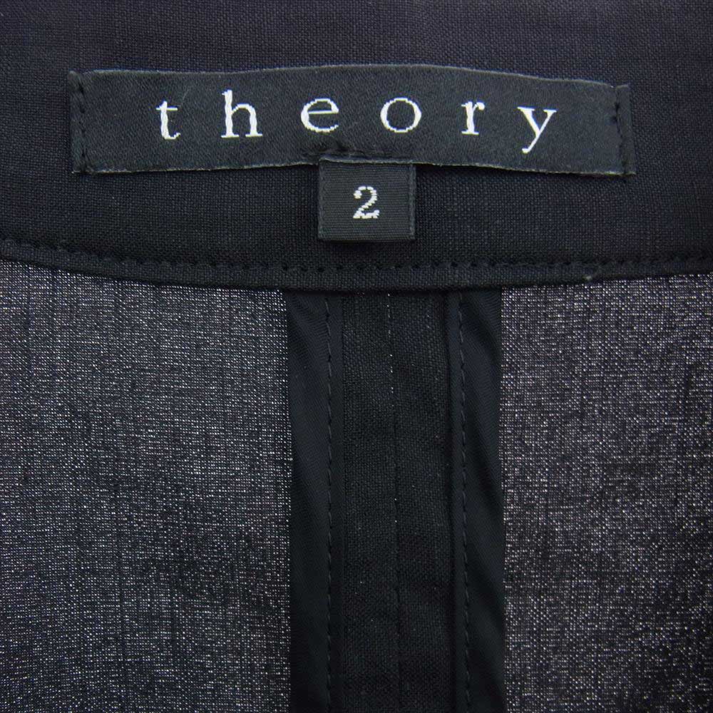 セオリー  01-2304133 01-120407 リネン混 ジャケットパンツ セットアップ ブラック系 2【中古】
