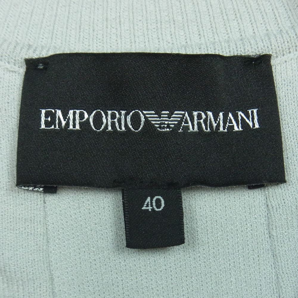 Emporio Armani エンポリオ・アルマーニ 3K2AW5 2M23Z ノースリーブ ニット ワンピース ルーマニア製 ライトグレー系 40【中古】