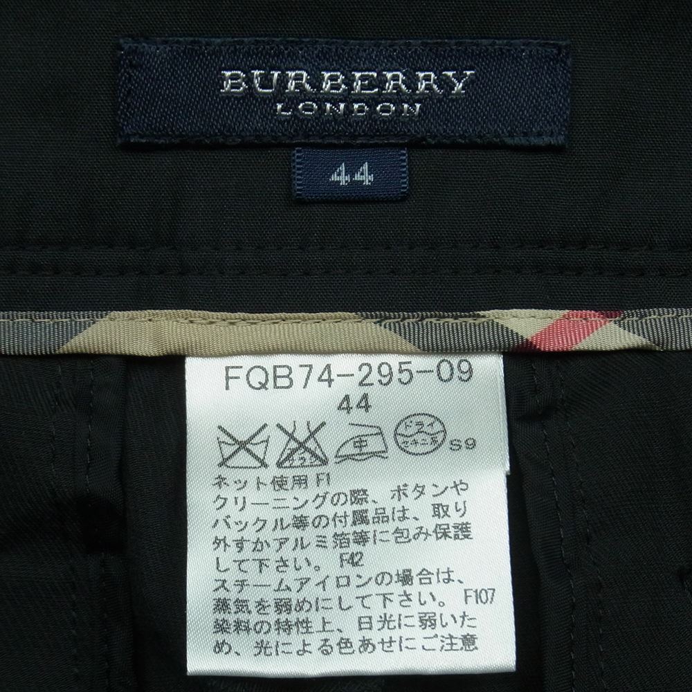 BURBERRY LONDON バーバリー ロンドン FQB74-295-09 クロップド テーパードパンツ ロールアップ パンツ ブラック系 44【中古】
