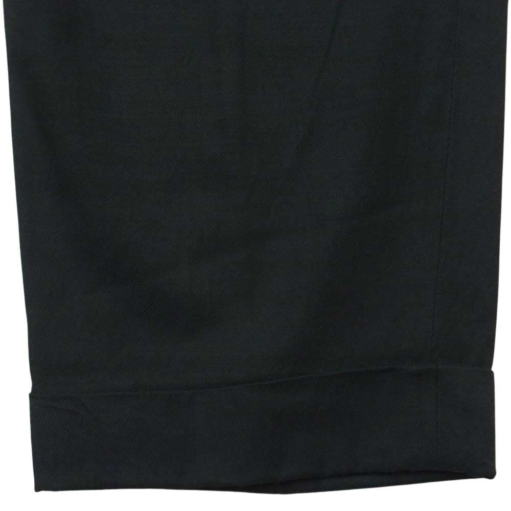 BURBERRY LONDON バーバリー ロンドン FQB74-295-09 クロップド テーパードパンツ ロールアップ パンツ ブラック系 44【中古】