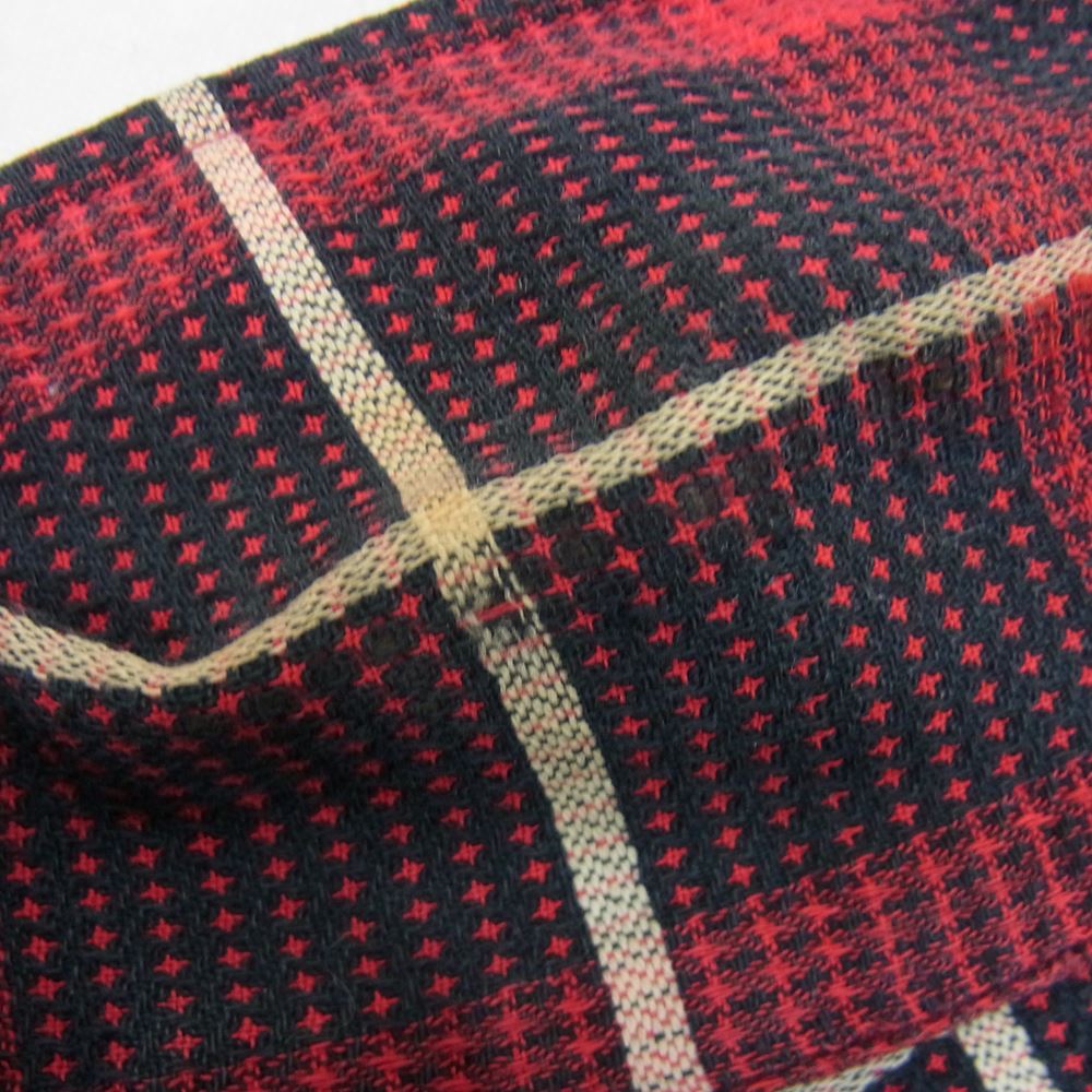 クランブルック 60s オープン カラー チェック シャツ レッド系 M【中古】