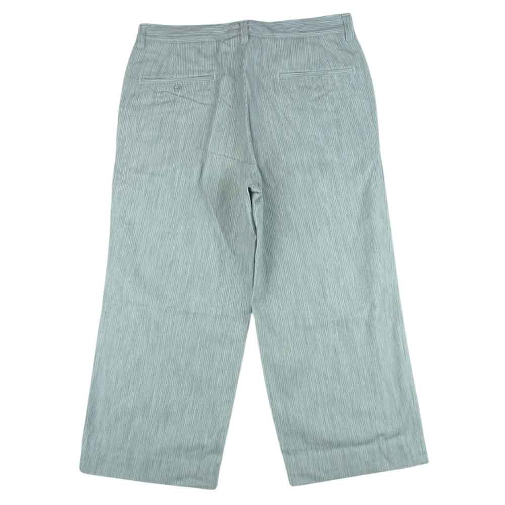 AT LAST アットラスト ストライプ ボタンフライ ミリタリー チノ パンツ グレー系 36【中古】