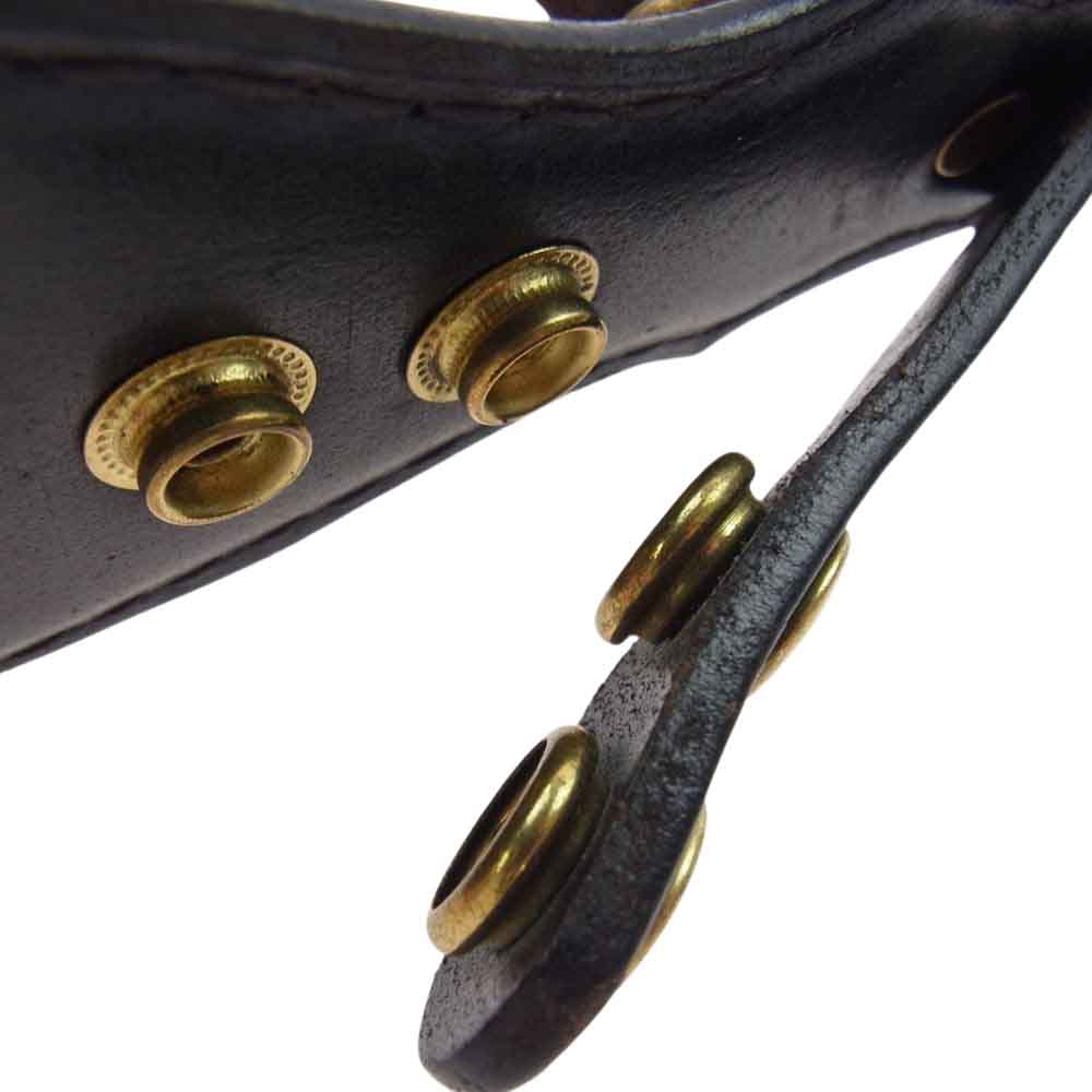 トラフィックレザーワークス スタッズ レザー キーループ ブラック系【中古】