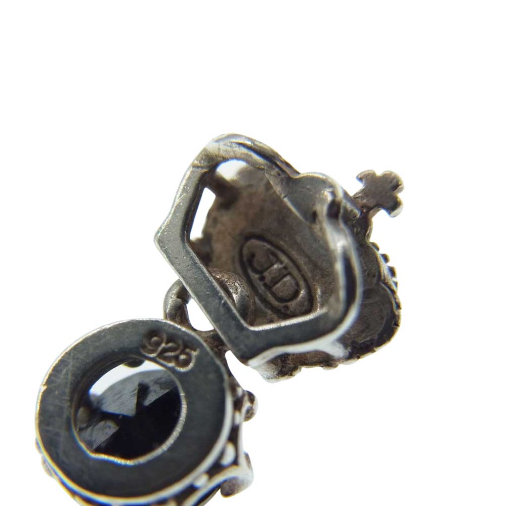 Justin Davis ジャスティンデイビス SNJ252 JULIET ジュリエット クラウン ストーン ペンダント トップ チャーム ブラック系 シルバー系【中古】