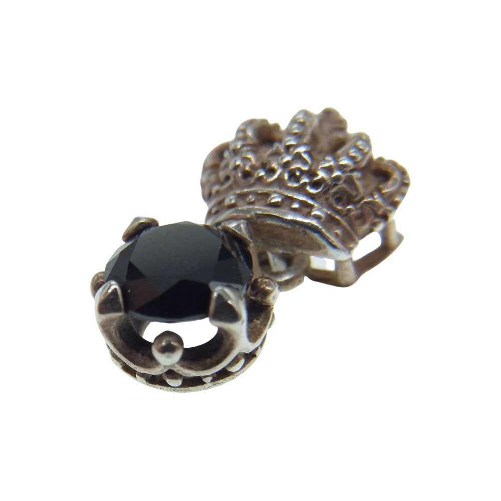 Justin Davis ジャスティンデイビス SNJ252 JULIET ジュリエット クラウン ストーン ペンダント トップ チャーム ブラック系 シルバー系【中古】