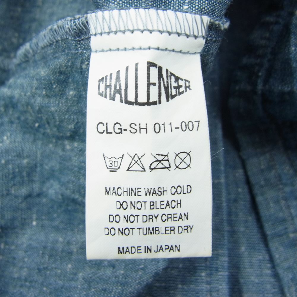 CHALLENGER チャレンジャー CLG-SH011-007 バンダナ柄 シャンブレー 長袖 シャツ インディゴブルー系 M【中古】