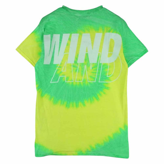 WIND AND SEA ウィンダンシー TIEDYE T-SHIRT クルーネック タイダイ 半袖 Tシャツ TEE ライトグリーン系 イエロー系 S【中古】