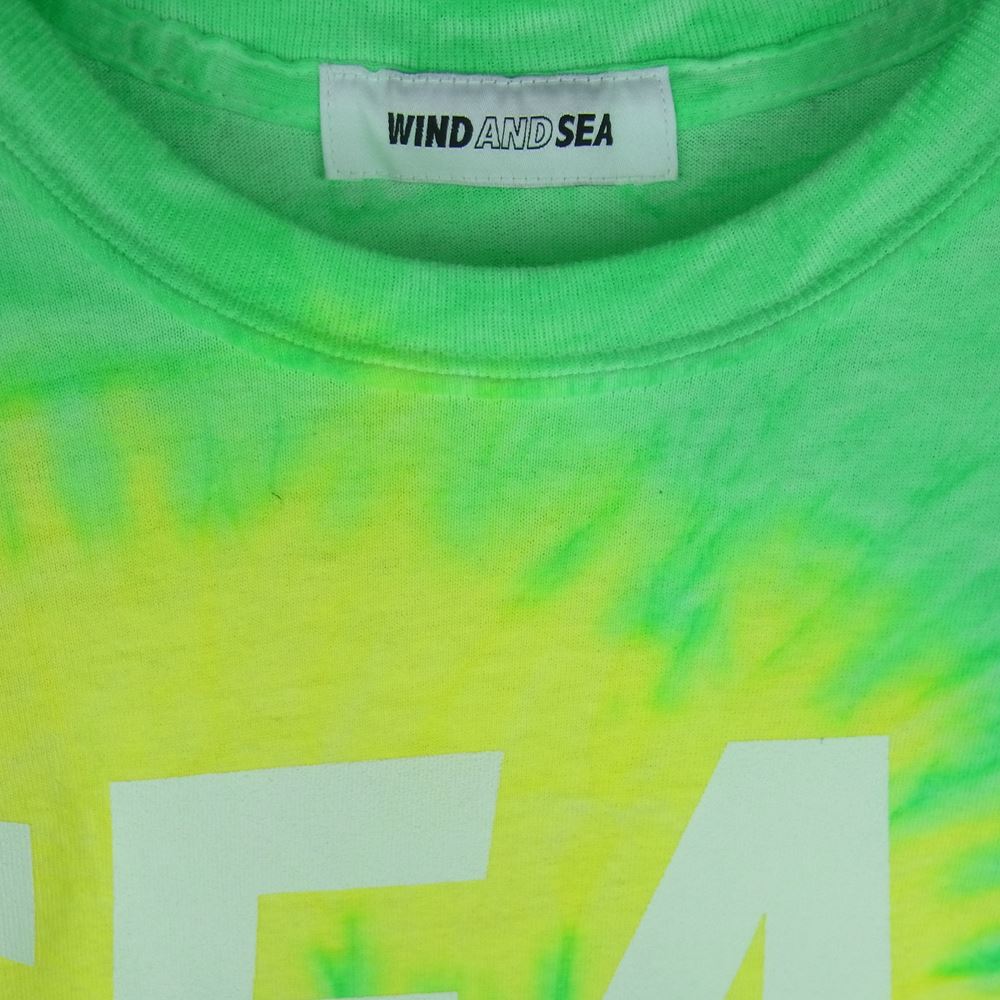 WIND AND SEA ウィンダンシー TIEDYE T-SHIRT クルーネック タイダイ 半袖 Tシャツ TEE ライトグリーン系 イエロー系 S【中古】