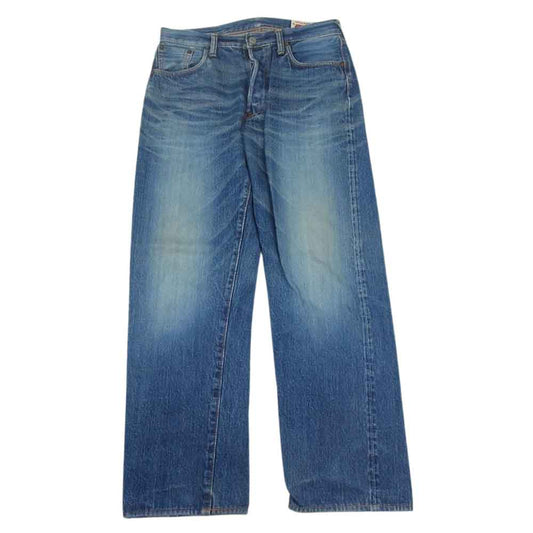 EVISU エヴィス PARIS パリス レッド カモメ ペイント 赤耳  デニム パンツ  インディゴブルー系 30【中古】