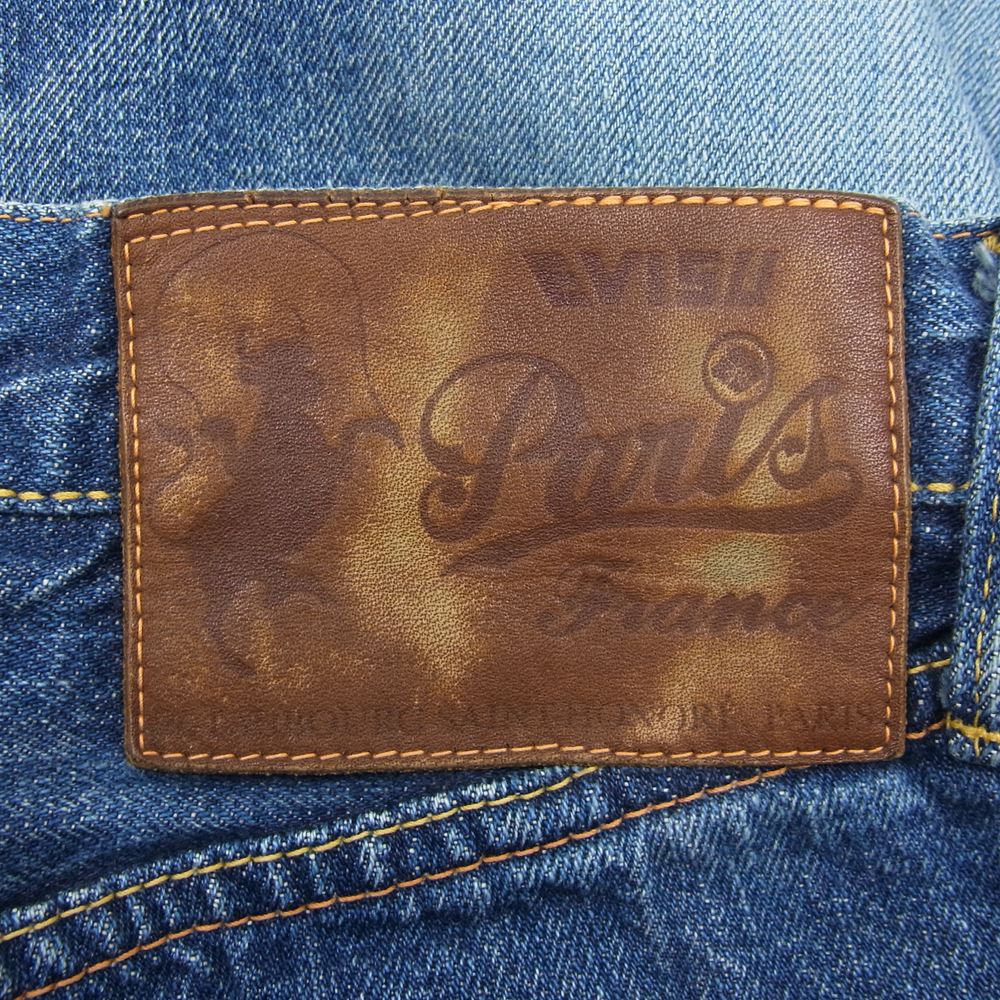 EVISU エヴィス PARIS パリス レッド カモメ ペイント 赤耳  デニム パンツ  インディゴブルー系 30【中古】