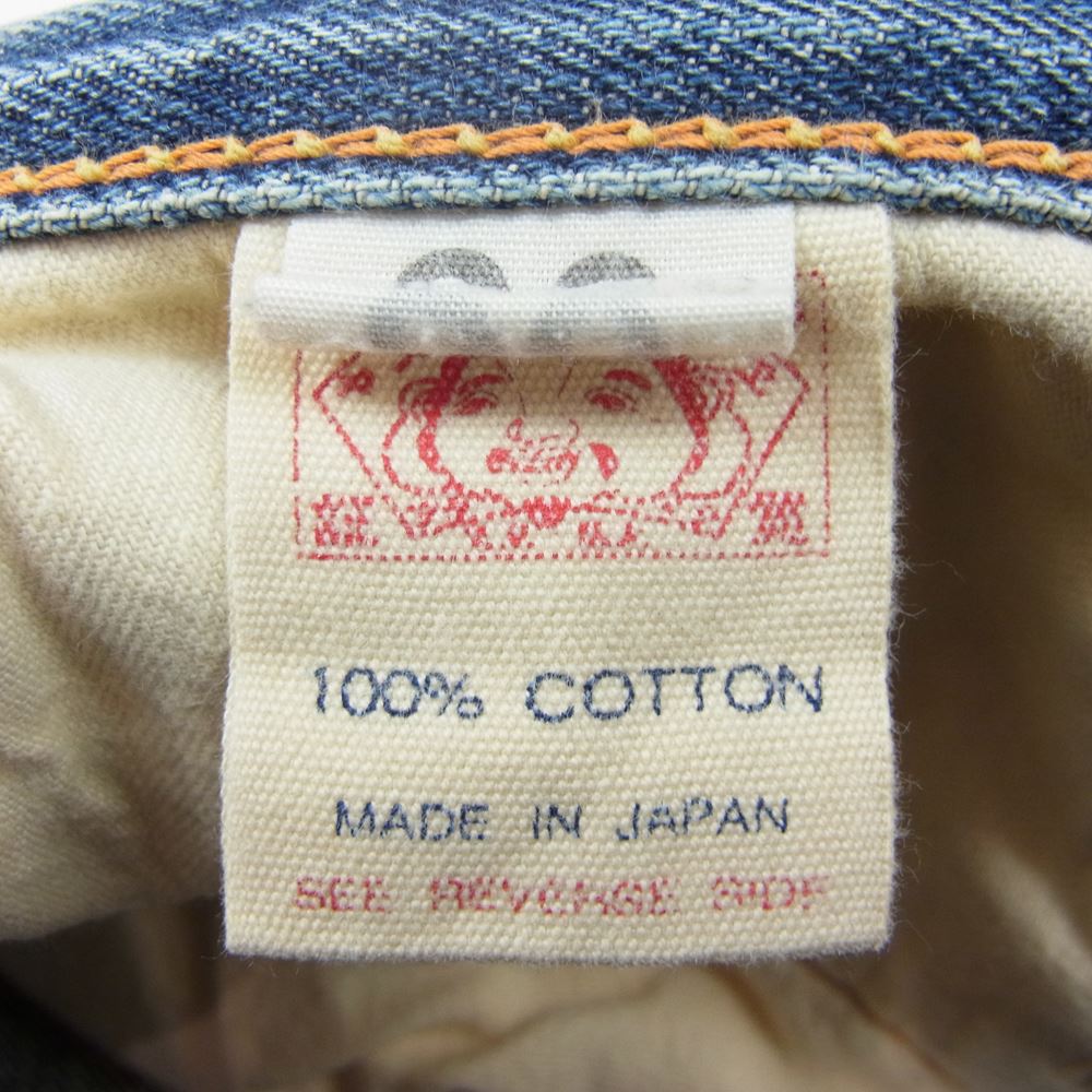 EVISU エヴィス PARIS パリス レッド カモメ ペイント 赤耳  デニム パンツ  インディゴブルー系 30【中古】