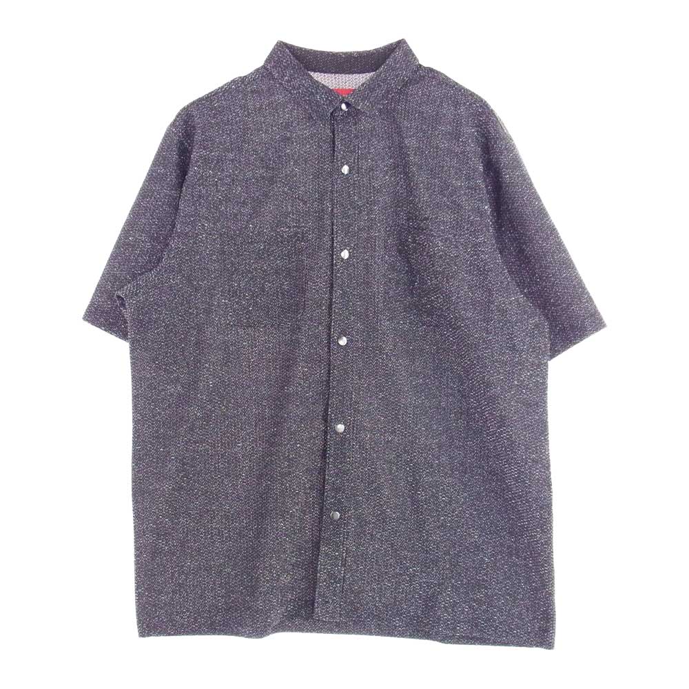 Supreme シュプリーム 22AW Lurex S/S Shirt 半袖シャツ ブラック系 XL【極上美品】【中古】