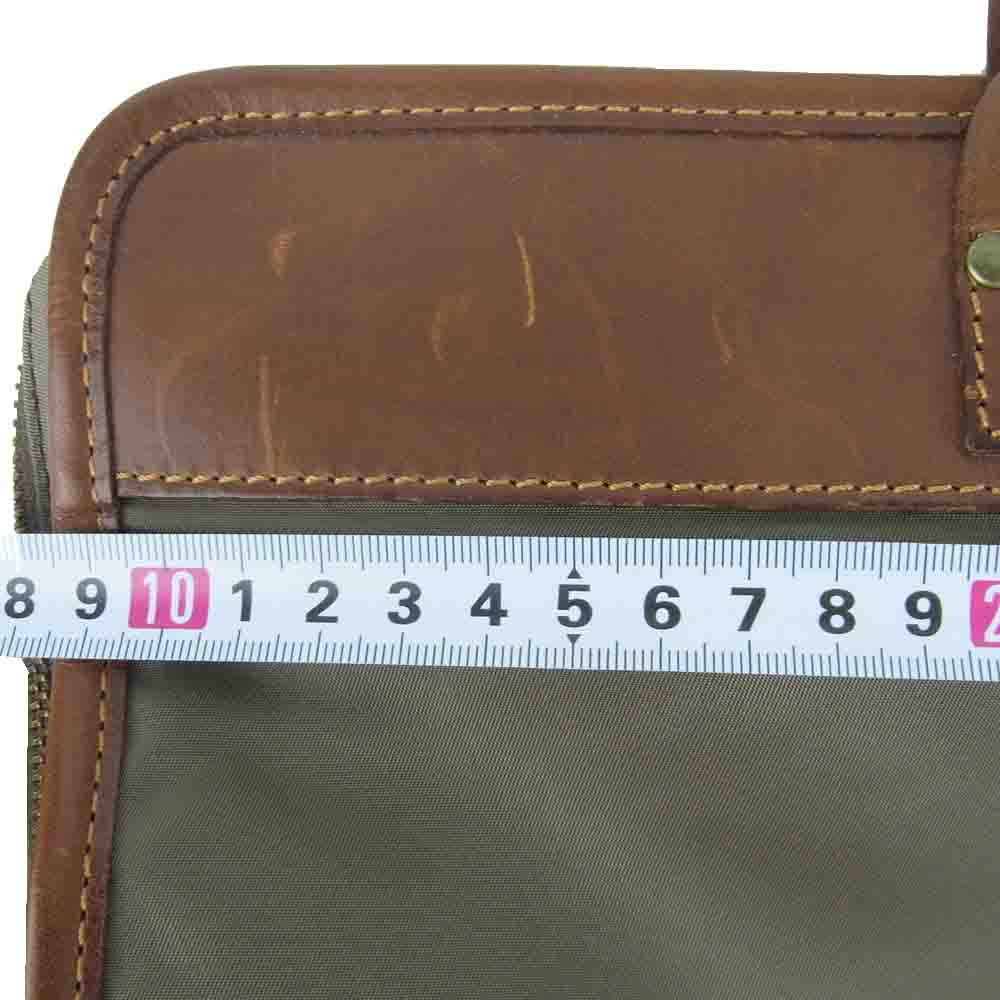 Felisi フェリージ 14-43 レザー ナイロン ブリーフケース 手提げ トート バッグ ブラウン系 グレイッシュカーキ系【中古】