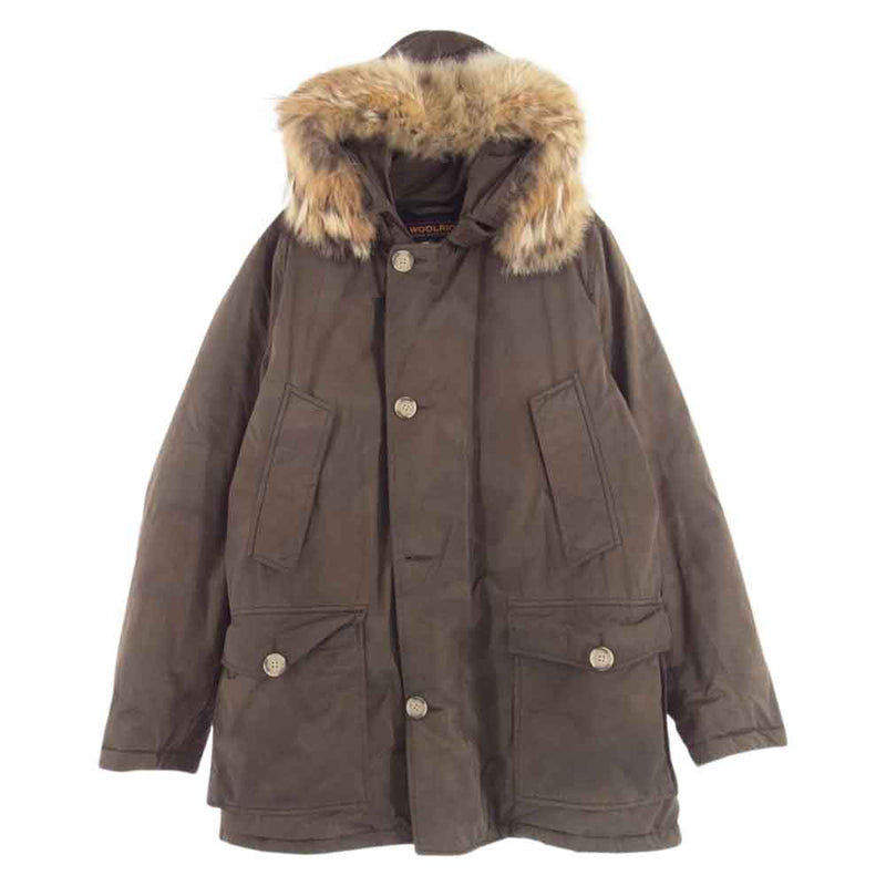 WOOLRICH ウールリッチ 1402066 ARCTIC PARKA アークティックパーカ カモフラ柄 コヨーテファー付 フーディダウン カーキ系 USA M【中古】