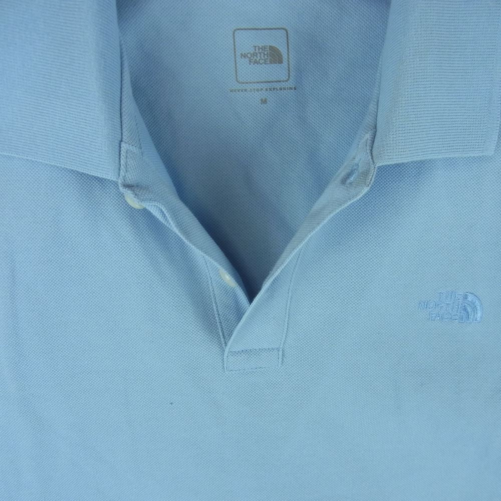 THE NORTH FACE ノースフェイス NT21938 Cool Business Polo クール ビジネス 半袖 ポロ シャツ ライトブルー系 M【中古】