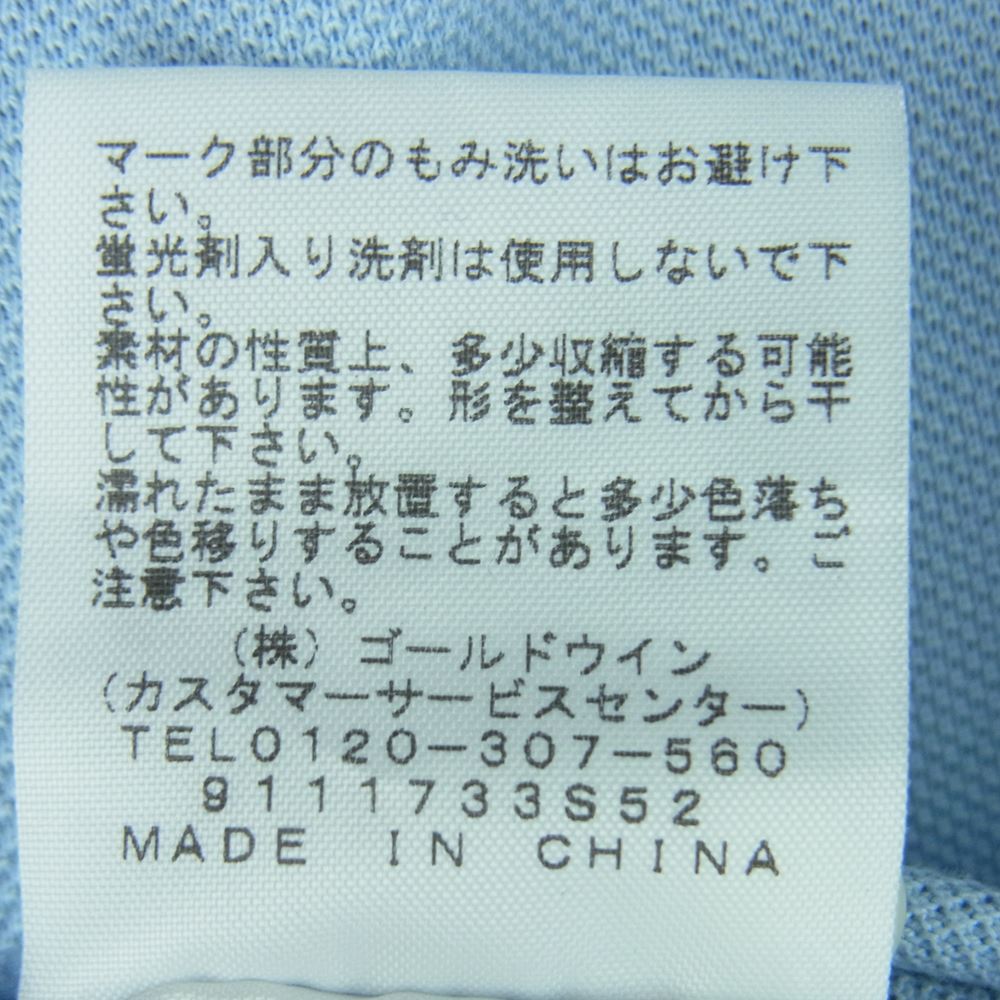 THE NORTH FACE ノースフェイス NT21938 Cool Business Polo クール ビジネス 半袖 ポロ シャツ ライトブルー系 M【中古】