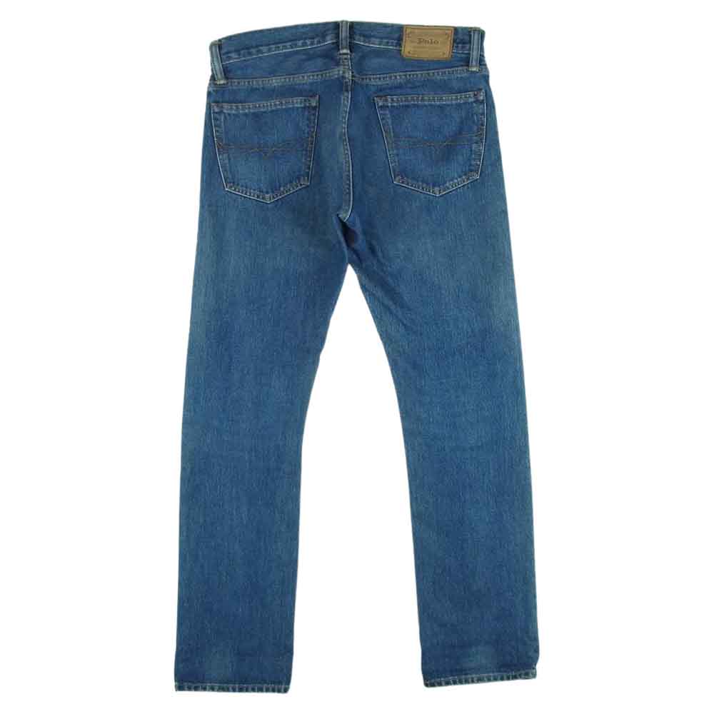POLO RALPH LAUREN ポロ・ラルフローレン SLIM スリム ストレート デニム パンツ メキシコ製 インディゴブルー系 30【中古】