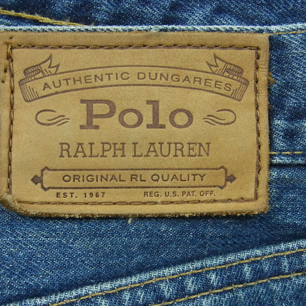 POLO RALPH LAUREN ポロ・ラルフローレン SLIM スリム ストレート デニム パンツ メキシコ製 インディゴブルー系 30【中古】