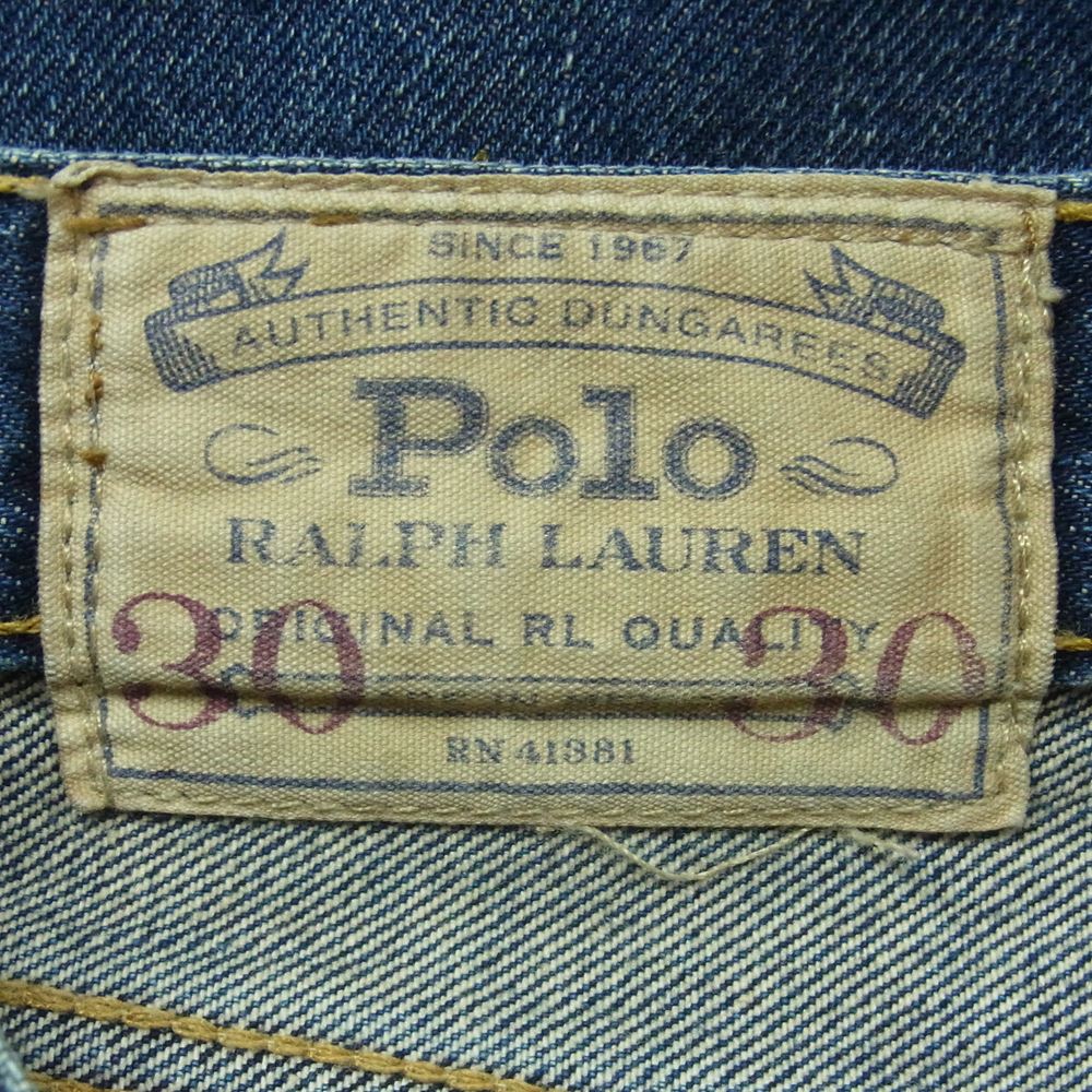 POLO RALPH LAUREN ポロ・ラルフローレン SLIM スリム ストレート デニム パンツ メキシコ製 インディゴブルー系 30【中古】