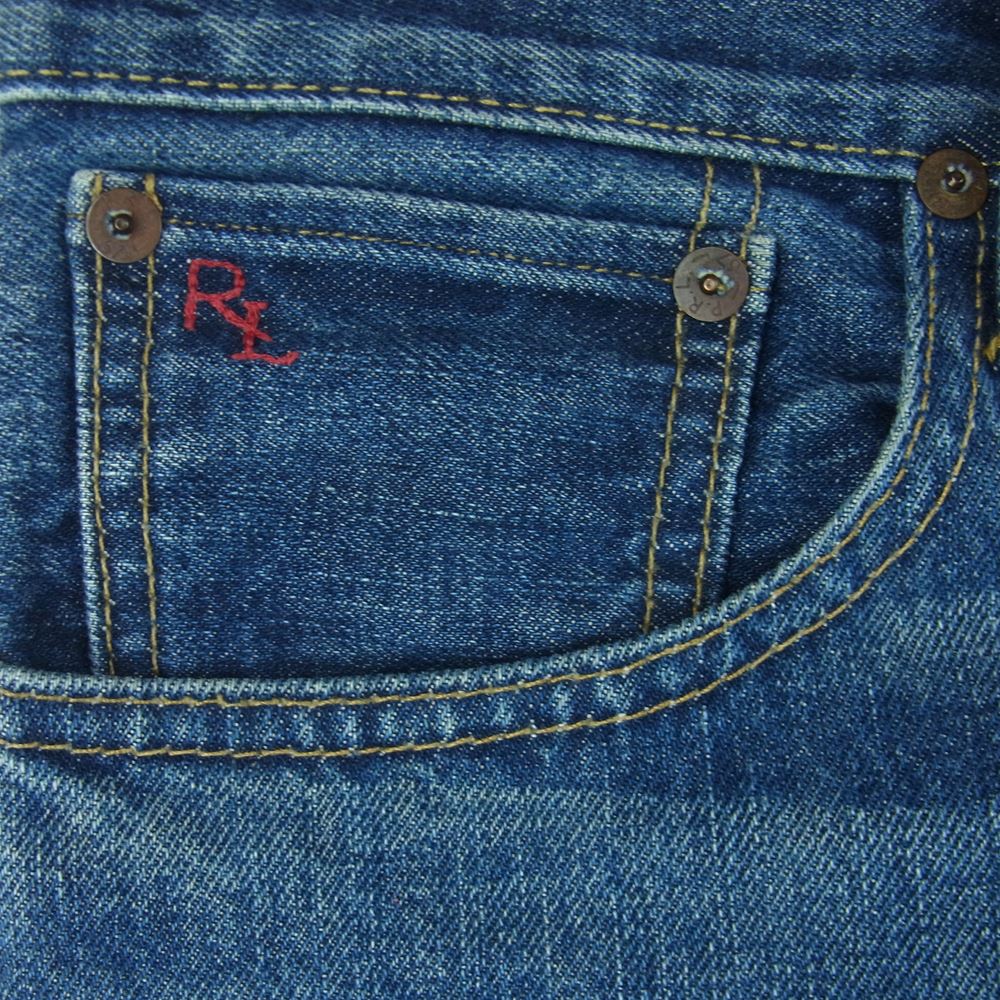 POLO RALPH LAUREN ポロ・ラルフローレン SLIM スリム ストレート デニム パンツ メキシコ製 インディゴブルー系 30【中古】