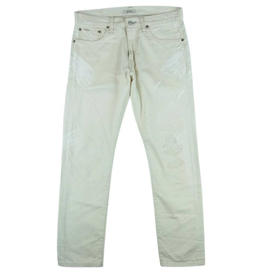 POLO RALPH LAUREN ポロ・ラルフローレン SLIM スリム デニム パンツ エジプト製 オフホワイト系 30【中古】